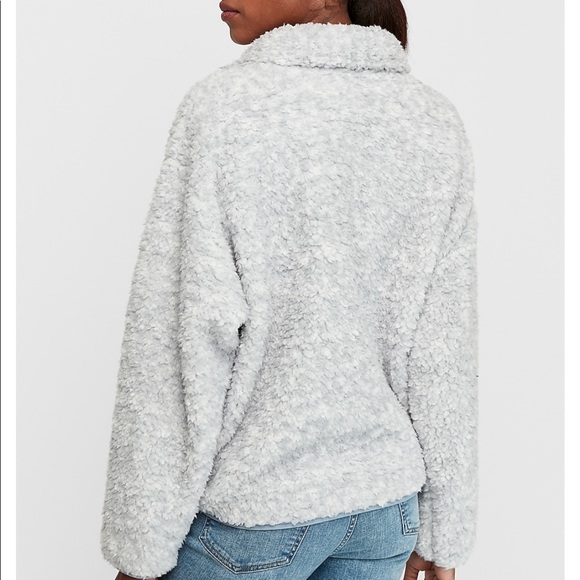 Cozy Sherpa kangaroo front pocket jacket - Picture 7 of 8